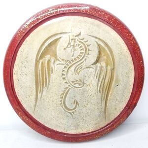 Collectibles Chinese Antique Wood Round Exquisite Dragon Wall Home Decor, Signed
